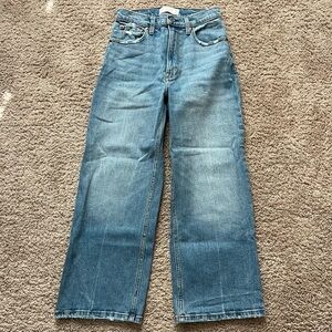 Abercrombie the crop wide leg ultra high rise jeans